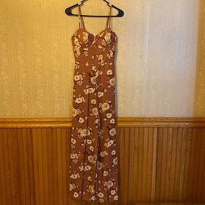 Pink floral jumpsuit